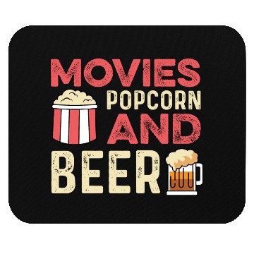 Discover Movie Popcorn Beer Movie Critic Gift Mouse Pads