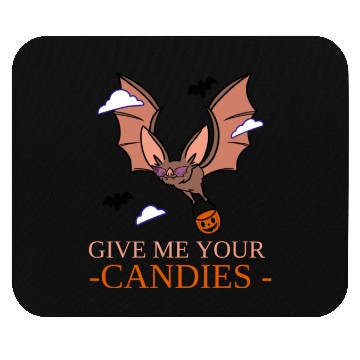 Discover Halloween bat pumpkin trick-or-treat gift idea Mouse Pads