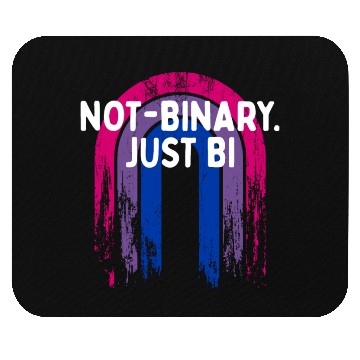 Discover Not-binary Just Bi Bisexual Sayings Bi Pride Mouse Pads