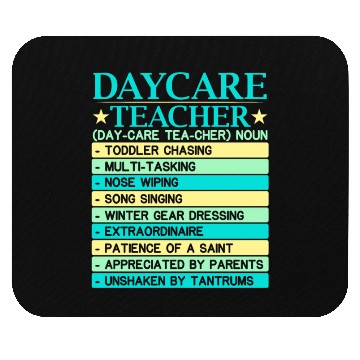 Discover Daycare Teacher Childcare Educator Director Mouse Pads
