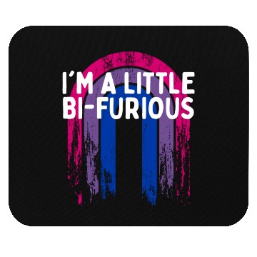 Discover I'm a Little Bi-Furious Bisexual LGBTQ Bi Pride Mouse Pads