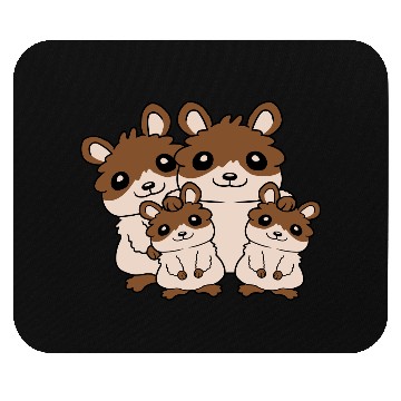 Discover mom dad kids hamster Mouse Pads