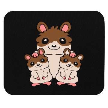Discover 2 kids hamster family Mouse Pads