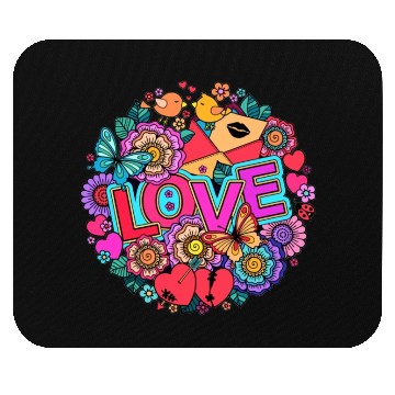 Discover love floral art Mouse Pads
