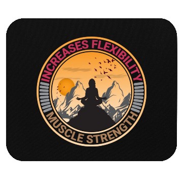 Discover yoga on mountain Mouse Pads