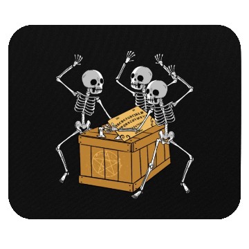 Discover Retro Halloween Skeleton Playing Ouija Horror Mouse Pads