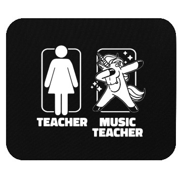 Discover Music Teacher Unicorn Mouse Pads