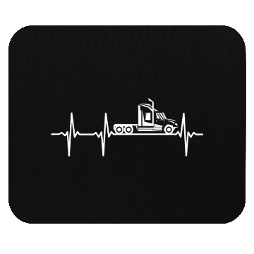 Discover Truck Driver Heartbeat Truck Trucker Heartbeat Mouse Pads