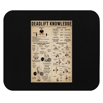 Discover Deadlift Knowledge Poster, Deadlift Lover Gift Mouse Pads