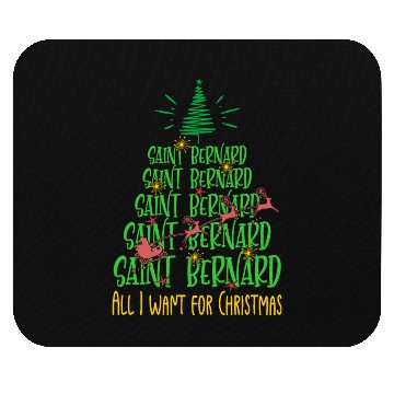 Discover Saint Bernard Christmas Dog breed Christmas Tree Mouse Pads