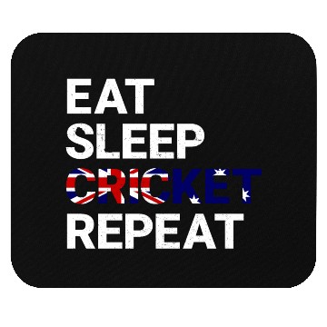 Discover Eat Sleep Cricket Repeat AUS Flag Sports Gift Mouse Pads