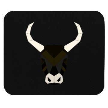 Discover bull geometric Mouse Pads