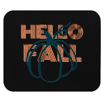 Discover Hello Fall Cute Nature Autumn Pumpkins Mouse Pads