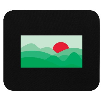 Discover Minimalist Sun Fern Green Mouse Pads