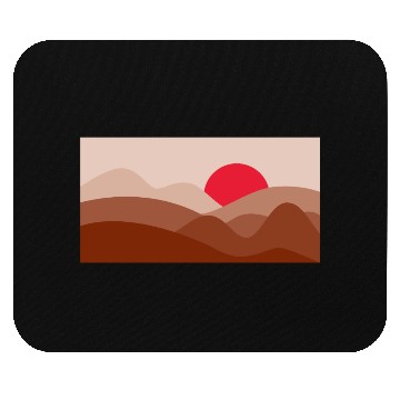 Discover Minimalist Sun Brick Red Mouse Pads
