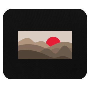 Discover Minimalist Sun Coffee Brown Mouse Pads