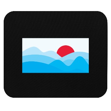 Discover Minimalist Sun Light Blue Mouse Pads