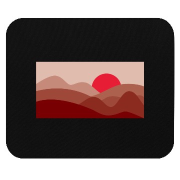 Discover Minimalist Sun Garnet Red Mouse Pads