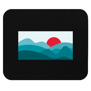Discover Minimalist Sun Teal Blue Mouse Pads