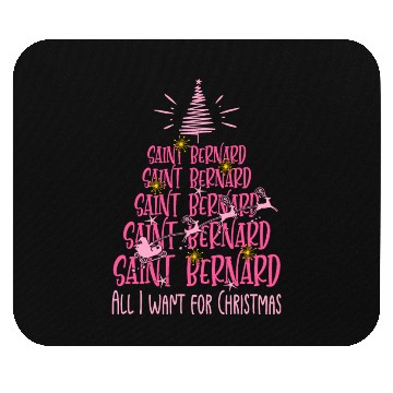 Discover Saint Bernard Christmas Dog breed Christmas Tree Mouse Pads