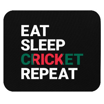 Discover Eat Sleep Cricket Repeat BD Flag Sports Gift Mouse Pads