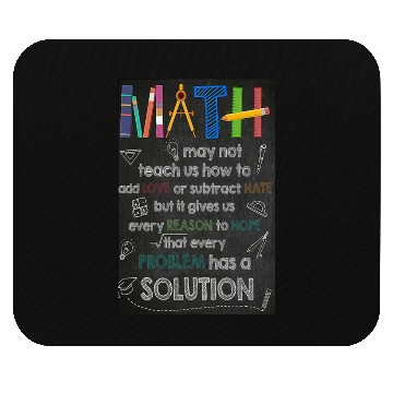 Discover Math Knowledge Poster, Math Teachers Poster Mouse Pads