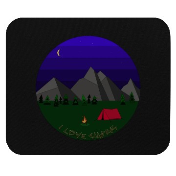 Discover I love camping Mouse Pads