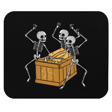 Discover Retro Halloween Skeleton Playing Ouija Horror Mouse Pads