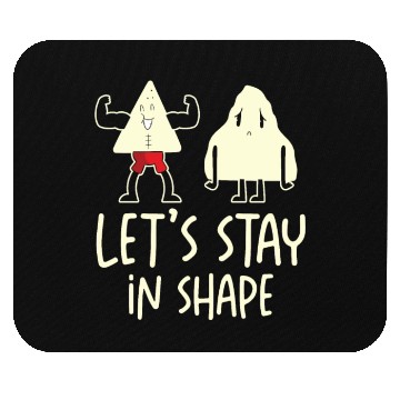 Discover Gym Cute Motivational Geometric Shapes Working Out Mouse Pads