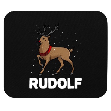 Discover Christmas Santa's Reindeer Lazy Costume Rudolph Mouse Pads