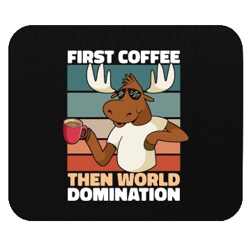 Discover Moose Elk Coffee Sunglasses Mouse Pads