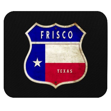 Discover Frisco Texas crest flag design Mouse Pads