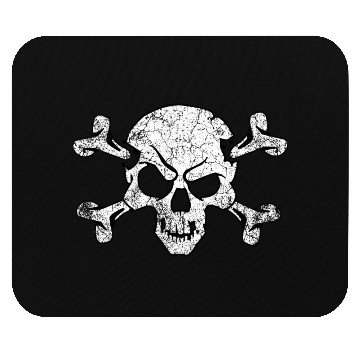 Discover Grunge Pirate Skull And Crossbones Mouse Pads