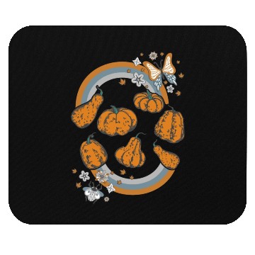 Discover Halloween Theme Cute Pumpkins Rainbow Coffee Mouse Pads