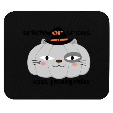 Discover cat pumpkin Mouse Pads