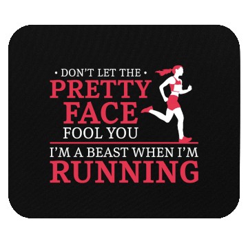 Discover Running Runner Half Marathon Girl Mouse Pads