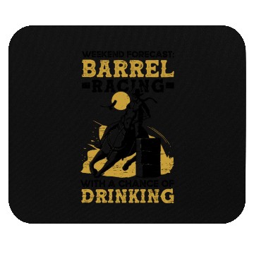 Discover Barrel Racing Drink Beer Rodeo Equestrian Horse Mouse Pads