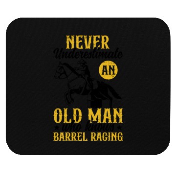 Discover Old Man Barrel Racing Rodeo Equestrian Horse Mouse Pads
