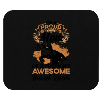 Discover Barrel Racing Rodeo Equestrian Horse Barrel Racer Mouse Pads