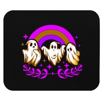 Discover Halloween Mouse Pads, Ghost Rainbow Horror Spooky