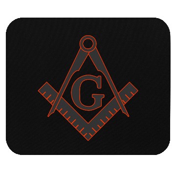 Discover FREEMASON SQUARE COMPASSES combi grey orange Mouse Pads