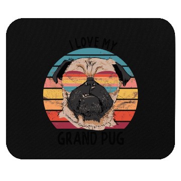Discover Pug Grandparents I Love My Grand Pug Mouse Pads