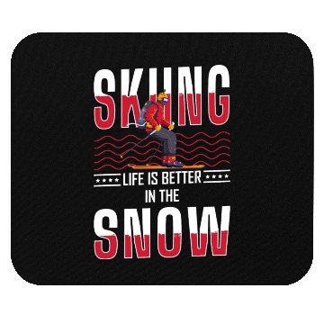 Discover Skiing Vacation Piste Pigs Skier Mouse Pads