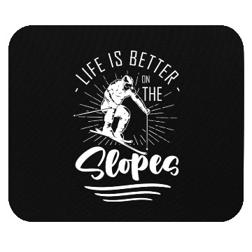 Discover Skiing Winter Sports Skis Mouse Pads