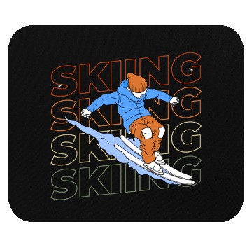 Discover Skiing Alps Mountains Skis Mouse Pads