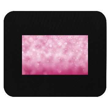 Discover Pink Bokeh Christmas Snowflakes Mouse Pads