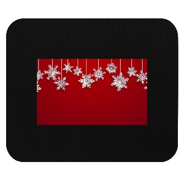 Discover Elegant Hanging Snowflakes Red Mouse Pads