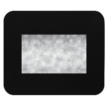 Discover Grey Bokeh Christmas Snowflakes Mouse Pads