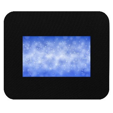Discover Blue Christmas Snowflakes Bokeh Winter Mouse Pads