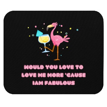 Discover Flamingo love Mouse Pads